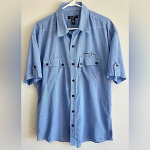 Sean John Light Blue Casual Button Down Shirt
